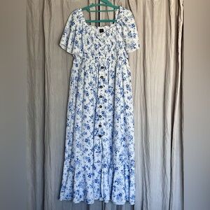 Floral Button-Down Maxi Dress